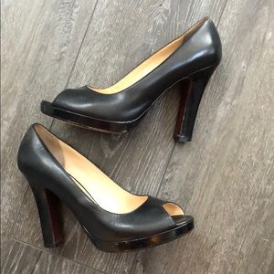 Cole Haan Black Peep Toe Heel Size 10.5
